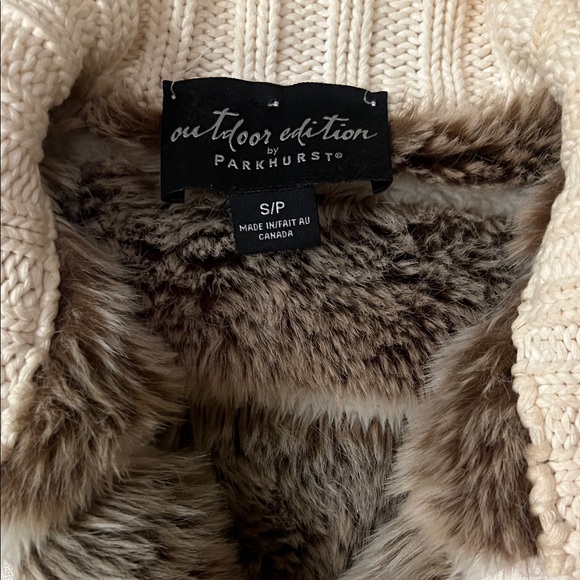 Parkhurst Outdoor Edition Faux Suede & Faux Fur Tan & Cream Jacket Size Small - Picture 5 of 9